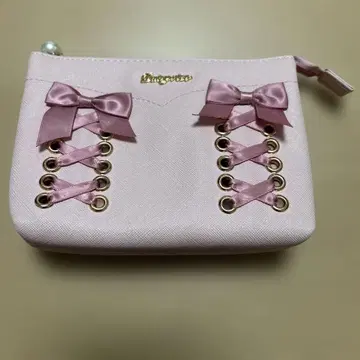 DaisyRico 리본 핑크 파우치