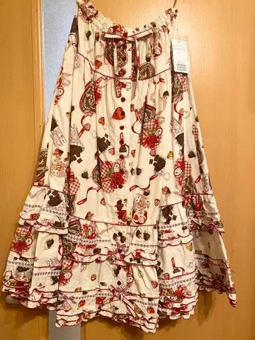 [ 새상품 ] 핑크하우스 스위트 메모리즈 프린트 스커트