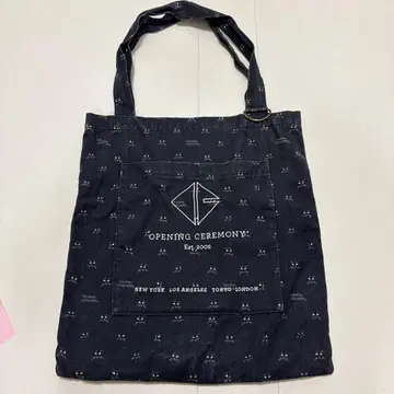 OPENING CEREMONY 고양이 무늬 토트백 블랙
