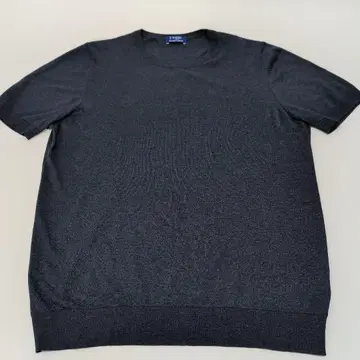 [ 새상품급 ] BARBA 네이비 반팔 니트 실크 100% 고급