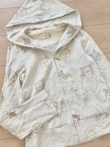 새상품급 프랑슈리페 후드티 고양이 못난이고양이