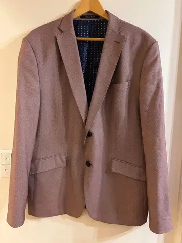 새상품급 ZARA 테일러드 자켓 사이즈 XL 멜란지 레드