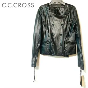 CC 크로스 천연 가죽 램 가죽 라이더 자켓 y2k 스타일 배송비 포함