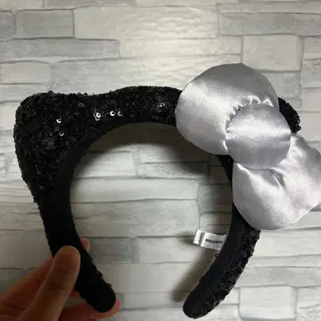 리본 포함 블랙 머리띠