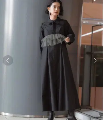 HARE 튤 뷔스티에 부착 원피스