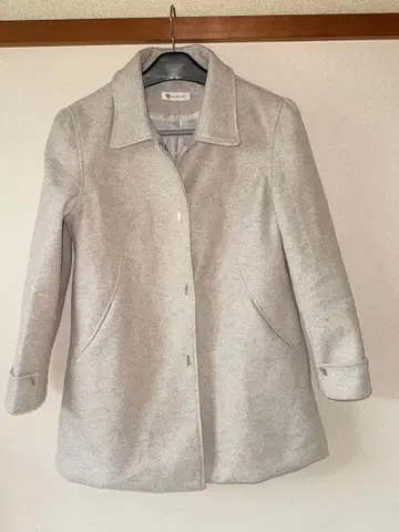 스텐 칼라 숏코트 그레이