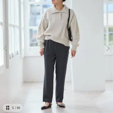 택 포함 새상품 저널 스탠다드 울 라이크 이지 테이퍼드 팬츠 40