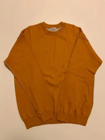 BEAUTY&YOUTH 머스타드 크루넥 니트