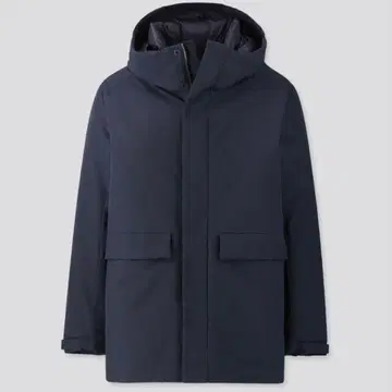 유니클로 하이브리드 다운 파카 L 네이비