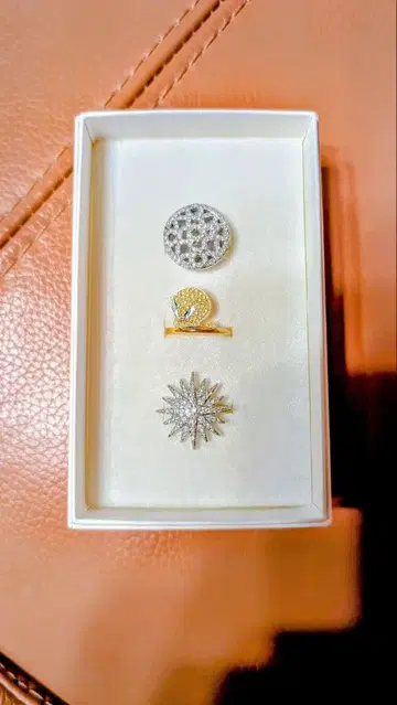 스와로브스키 반지 3개 세트 디자인 다양