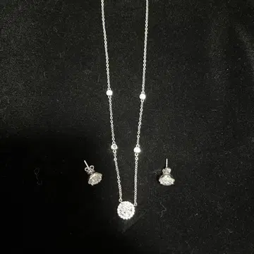 실버 목걸이 귀걸이 세트 [FANCIME] 여성용 목걸이