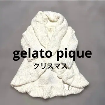 미사용 새상품 Gelato Pique 플리스 랩 가운 크리스마스 화이트