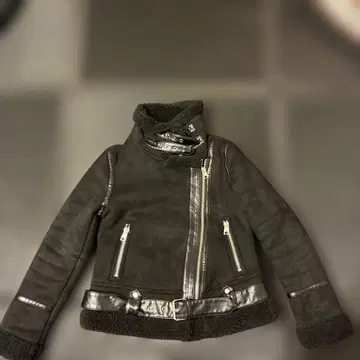 ZARA 무스탕 라이더 자켓