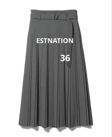 ESTNATION 플리츠 스커트 36 완판템