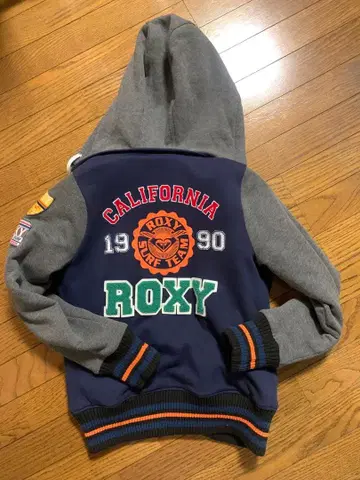 ROXY 바시티 자켓 네이비/그레이