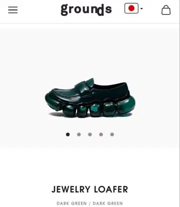 grounds 다크 그린 JEWELRY LOAFER 43