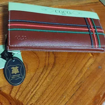COCO 브라운 스트라이프 장지갑