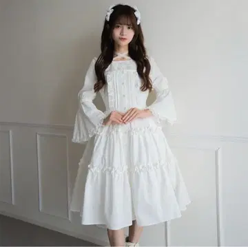 마시로 아리스 시마무라 오버롤 스커트 화이트 M 택 포함 새상품