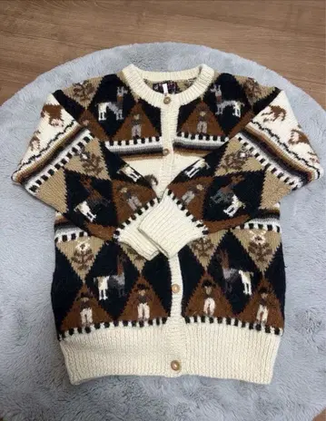 VIFALCO 비팔코 알파카 100% 니트 가디건 올 패턴