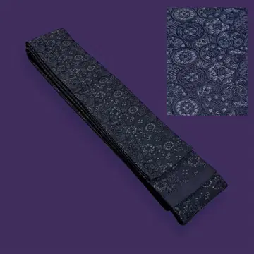 앤티크 직조 보물 문양 순수 실크 남성용 오비 고급