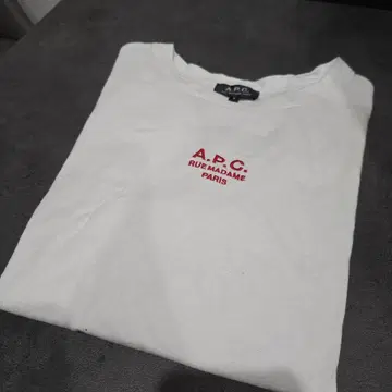 A.P.C. 화이트 로고 티셔츠