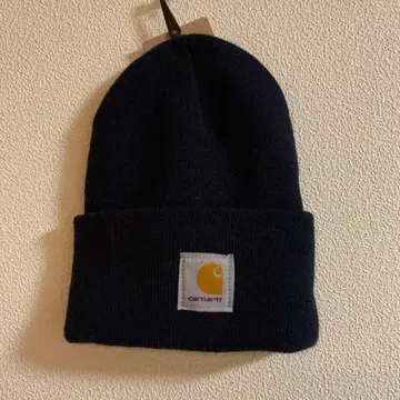 Carhartt 네이비 니트 모자
