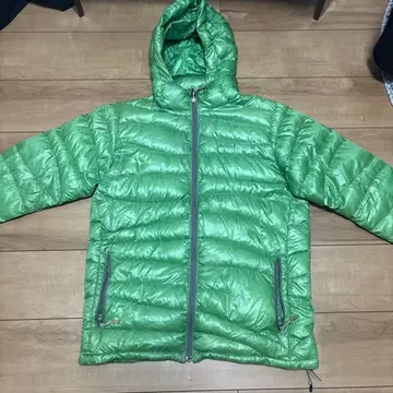 AIGLE 후드 부착 다운 자켓 라이트 그린