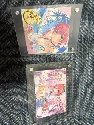 사쿠라미코 엽서 2장 세트 친필 사인 메시지