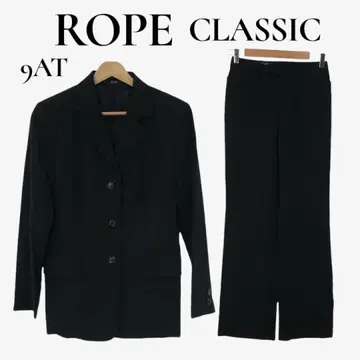 ROPE 로페 자켓 팬츠 수트 울 100% 블랙 여성용