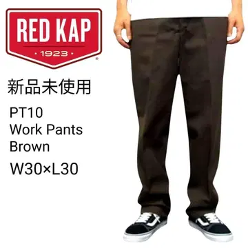 미사용 새상품 레드캡 PT10 워크 팬츠 브라운 W30 x L30