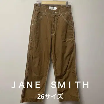 새상품급 제인 스미스 브라운 와이드 레그 치노 팬츠 26인치 M 사이즈