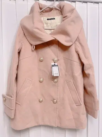 택 포함 새상품 INGNI 잉그 겨울용 코트 베이지 핑크 계열