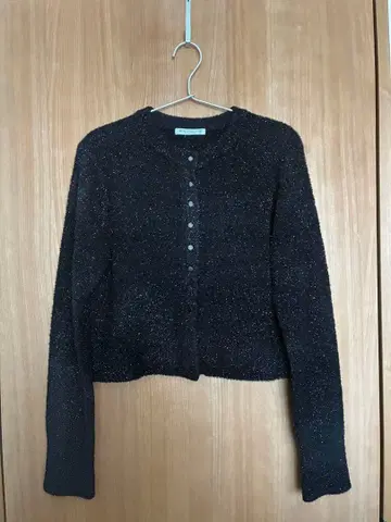 BEAUTY&YOUTH 블랙 라메 가디건