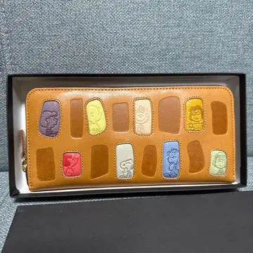 스누피 SNOOPY 천연 가죽 장지갑 지갑 GANG 동료 미사용 새상품