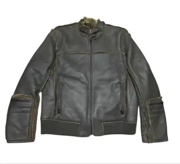 리얼 무스탕 라이더 자켓