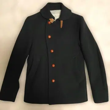 에디피스 멜톤 코트 호두 단추 사이즈 S 네이비