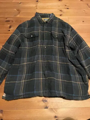 90~00s PREMIER 프린트 플란넬 셔츠 보아 안감 퀼팅