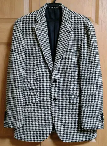 해리스 트위드 테일러드 자켓 울 하운드투스