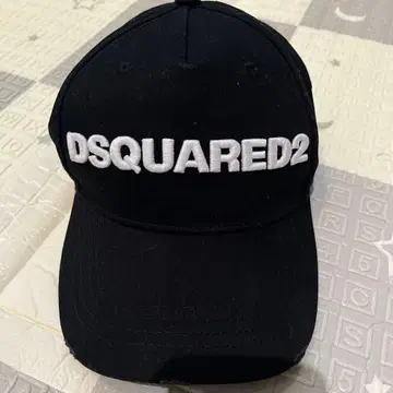 DSQUARED2 블랙 캡 Dean & Dan Caten 자수