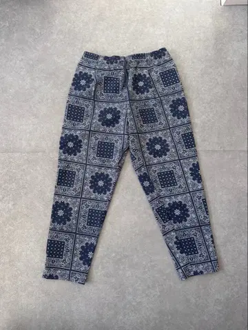 페이즐리 와이드 팬츠 네이비