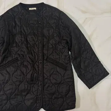 FREAK'S STORE 퀼팅 자켓 노카라 블랙