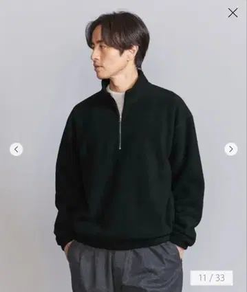 내추럴 플리스 하프 지퍼 풀오버