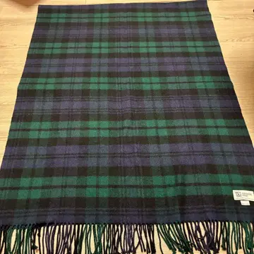 존스턴즈 대형 스톨 블랙워치 캐시미어 타탄 체크