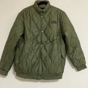 퀼팅 자켓 다운 카키 L 사이즈 남성용 미사용 새상품 가을/겨울