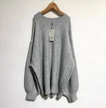 HARE 실키 터치 아제 니트 풀오버 그레이 / MEDIUM 완판템