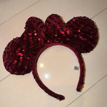 미니 마우스풍 스팽글 머리띠