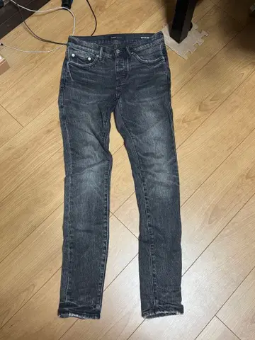 PURPLE 다크 그레이 스키니 데님 P001