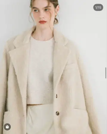 basement online 모헤어 샤기 자켓 코트