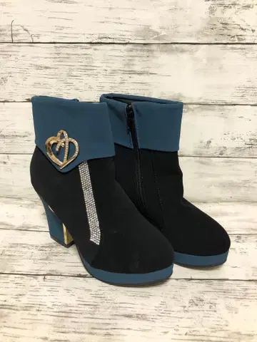 208 숏부츠 블루 x 블랙