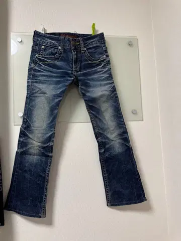 REDPEPPER 에드하디 플레어 데님 청바지 로우라이즈